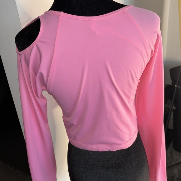 Fiorucci 3-D Logo Hot Pink Crop Top Size XL NWOT - Picture 4 of 7